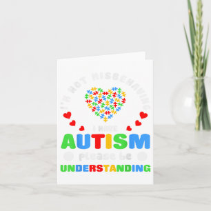 Autism Awareness Im Not Misbehaving I Have Autism Card