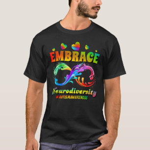 Autism Awareness Infinity Symbol Embrace Neurodive T-Shirt