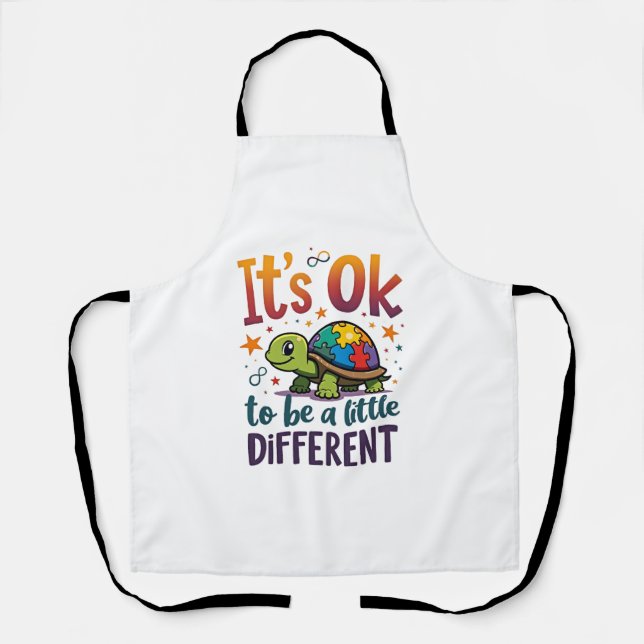 Autism Awareness It's Ok To Be A Little Different  Apron (Front)