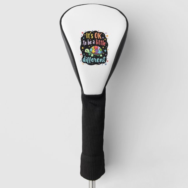 Autism Awareness It's Ok To Be A Little Different  Golf Head Cover (Front)