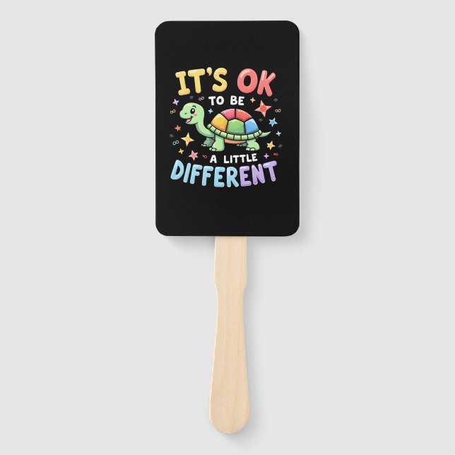 Autism Awareness It's Ok To Be A Little Different  Hand Fan (Front)
