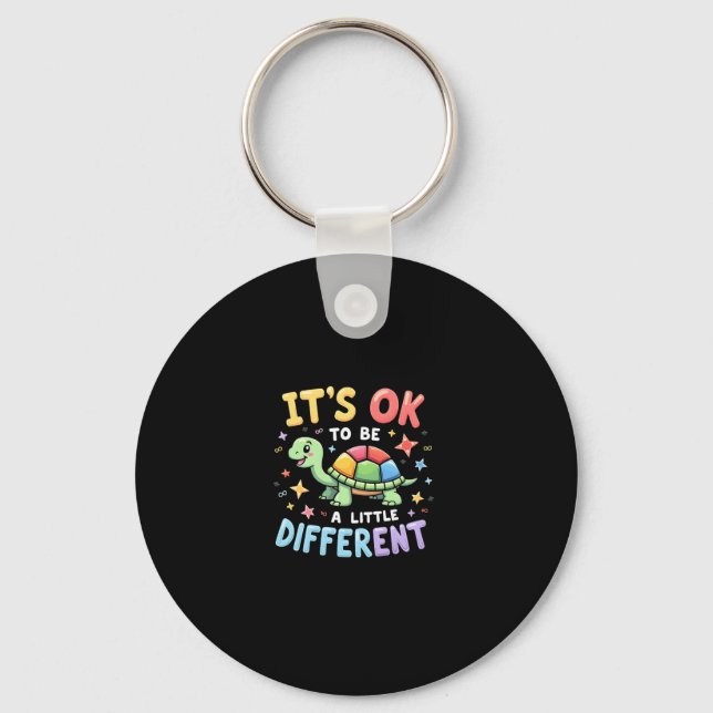 Autism Awareness It's Ok To Be A Little Different  Keychain (Front)