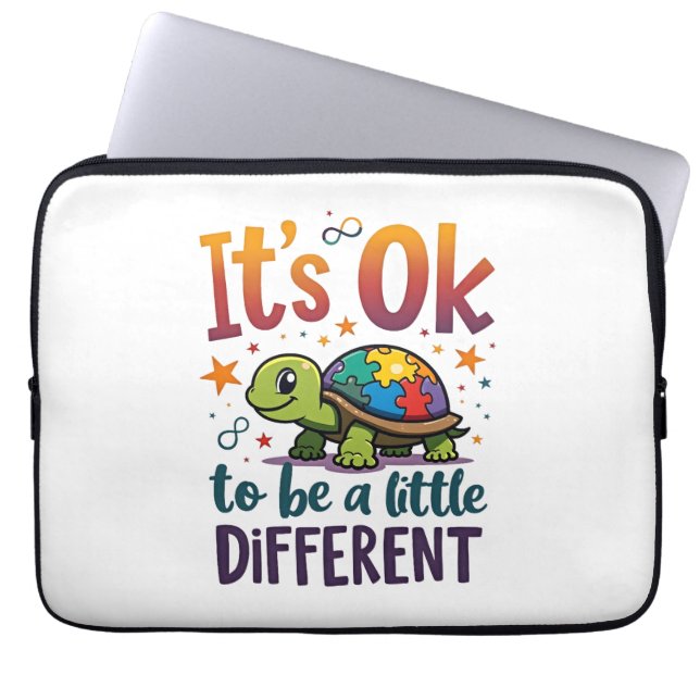 Autism Awareness It's Ok To Be A Little Different  Laptop Sleeve (Front)