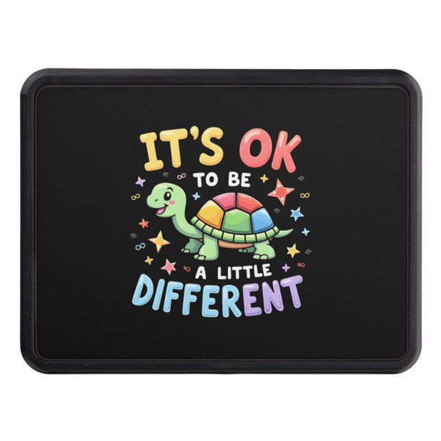 Autism Awareness It's Ok To Be A Little Different  Trailer Hitch Cover (Front)