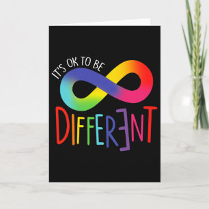 Autism Awareness Its Ok To Be Different Acceptance Card
