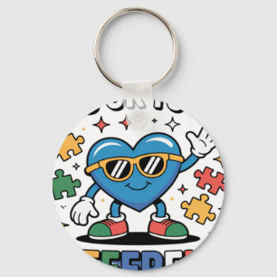Autism Awareness Its Ok To Be Different Dabbing Bl Keychain