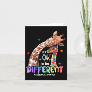 Autism Awareness Its Ok To Be Different Giraffe Wo Card