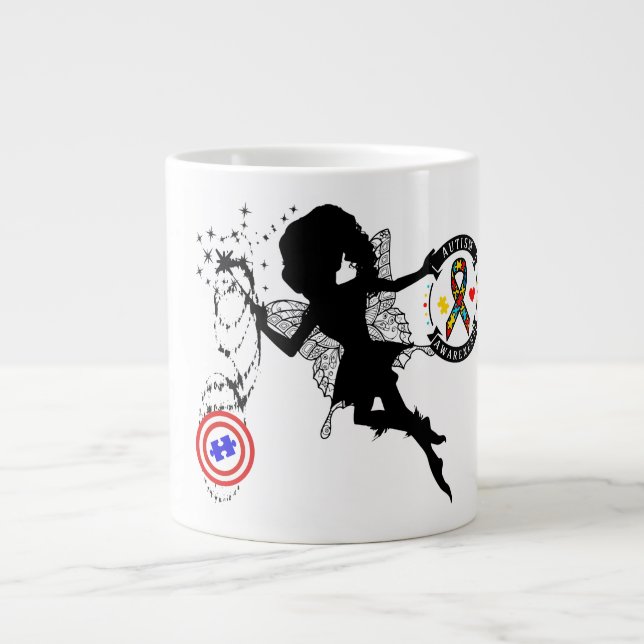 Autism Awareness Jumbo Mug (Front)