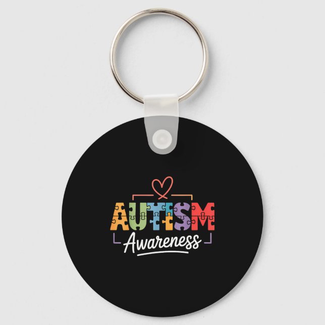 Autism awareness  keychain (Front)
