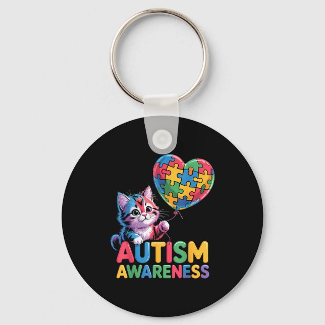 Autism awareness  keychain (Front)