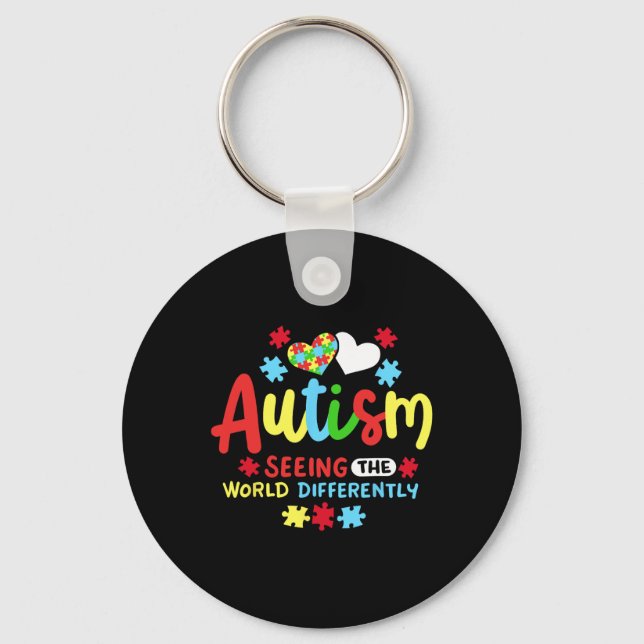 Autism Awareness  Keychain (Front)