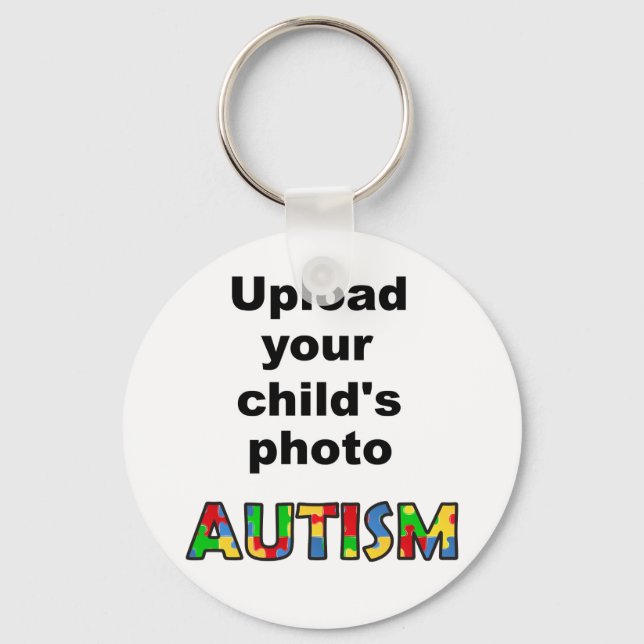 Autism Awareness Keychain I Love Customize (Front)