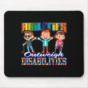 Autism Awareness Kids Abilities Outweigh Disabilit Mouse Pad