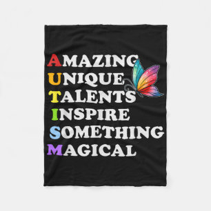 Autism Awareness Kids Adults Men Women Boys Girls Fleece Blanket