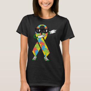 Autism Awareness Kids Dabbing Puzzle Piece for Boy T-Shirt