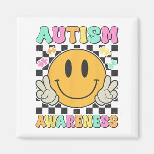 Autism Awareness Kids Men Women Smile Face Autisti Magnet