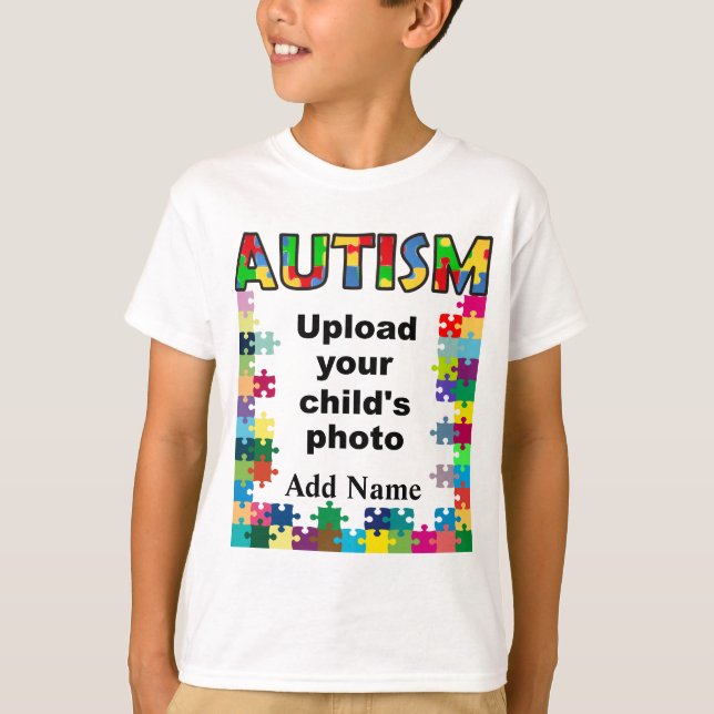 Autism Awareness Kids Shirt Puzzle Frame Customize (Front)
