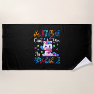 Autism Awareness Kids Unicorn Shirt For Autism Mom Beach Towel