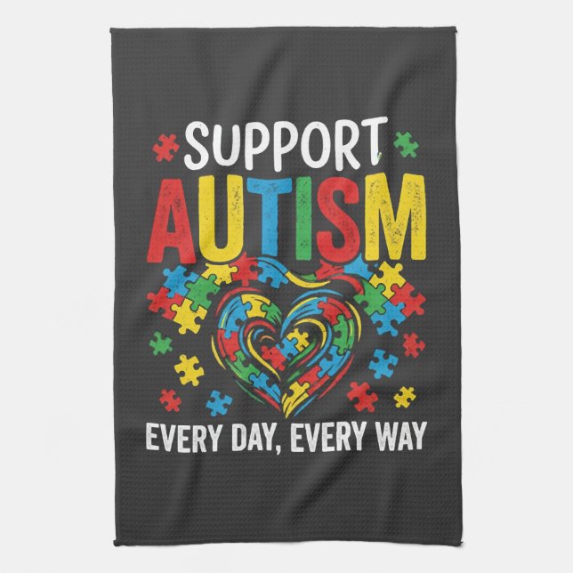 Autism awareness kitchen towel (Vertical)