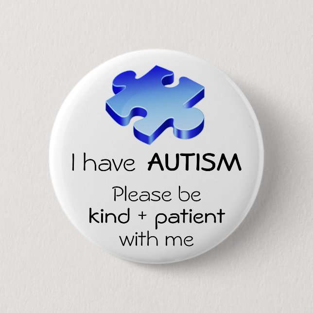 Autism Awareness Lapel Pin - Button (Front)