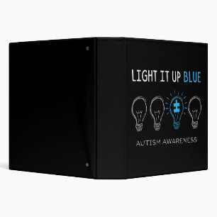 Autism Awareness Light It Up Blue Premium T-Shirt1 Binder