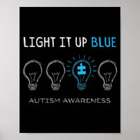 Autism Awareness Light It Up Blue Premium T-Shirt1