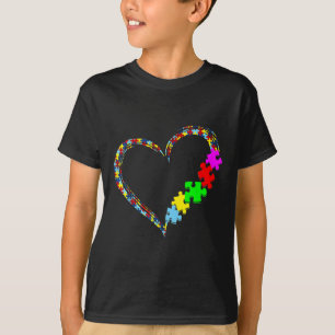 Autism Awareness Love Heart Puzzle Piece Gift Men  T-Shirt