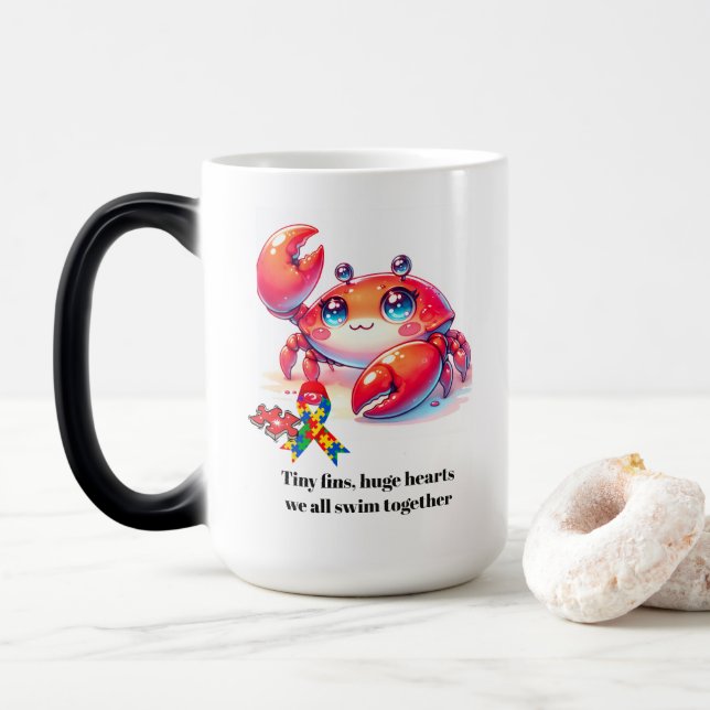 Autism Awareness Magic Mug (With Donut)