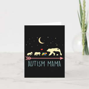 Autism Awareness Mama Bear 4 Cubs Autism Mama Card