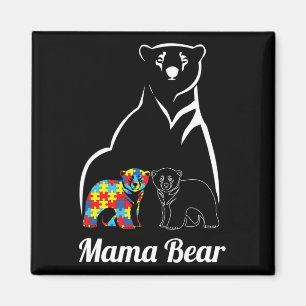 Autism Awareness Mama Bear Mom Autistic Child  Magnet