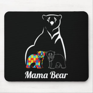 Autism Awareness Mama Bear Mom Autistic Child Mouse Pad