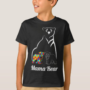 Autism Awareness Mama Bear Mom Autistic Child T-Shirt