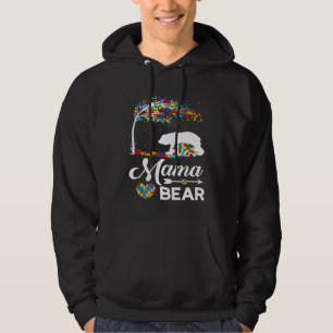 Autism Awareness Mama Bear Support Autistic Autism Hoodie