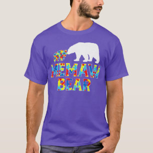 Autism Awareness Memaw Bear Support Autistic Premi T-Shirt