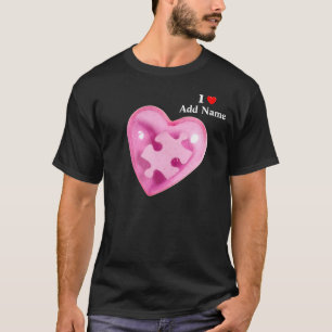 Autism Awareness Mens Shirt Pink Heart Customize