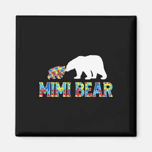 Autism Awareness Mimi Bear Puzzle Support Autistic Magnet