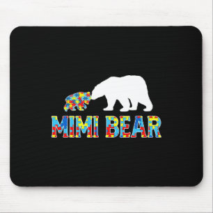 Autism Awareness Mimi Bear Puzzle Support Autistic Mouse Pad