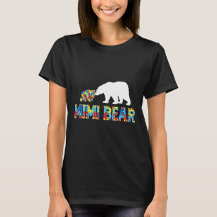 Autism Awareness Mimi Bear Puzzle Support Autistic T-Shirt