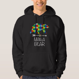 Autism Awareness Mom Bear Autism Hoodie