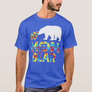 Autism Awareness Mom Bear Support Autistic Premium T-Shirt