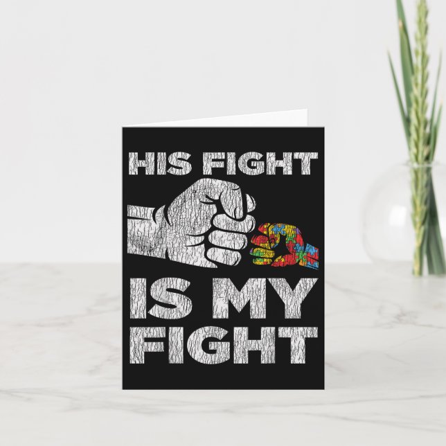 Autism Awareness Mom Dad Parents Autistic Kids Awa Card (Front)