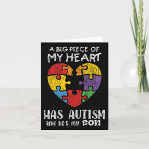 Autism Awareness Mom Dad Parents Autistic Kids Awa Card