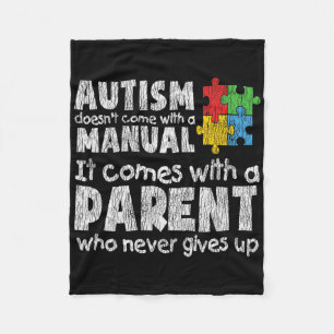 Autism Awareness Mom Dad Parents Autistic Kids Awa Fleece Blanket