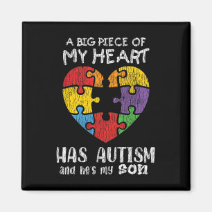 Autism Awareness Mom Dad Parents Autistic Kids Awa Magnet