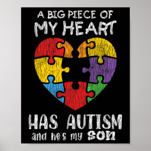 Autism Awareness Mom Dad Parents Autistic Kids Awa Poster