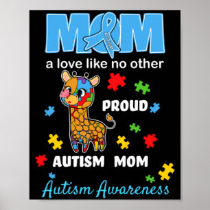 Autism Awareness Mom Mother Love Proud Autism Mama Poster