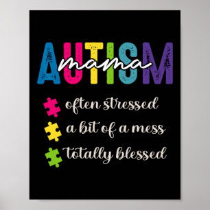 Autism Awareness Mom Mothers Day For Kids And Wome Poster