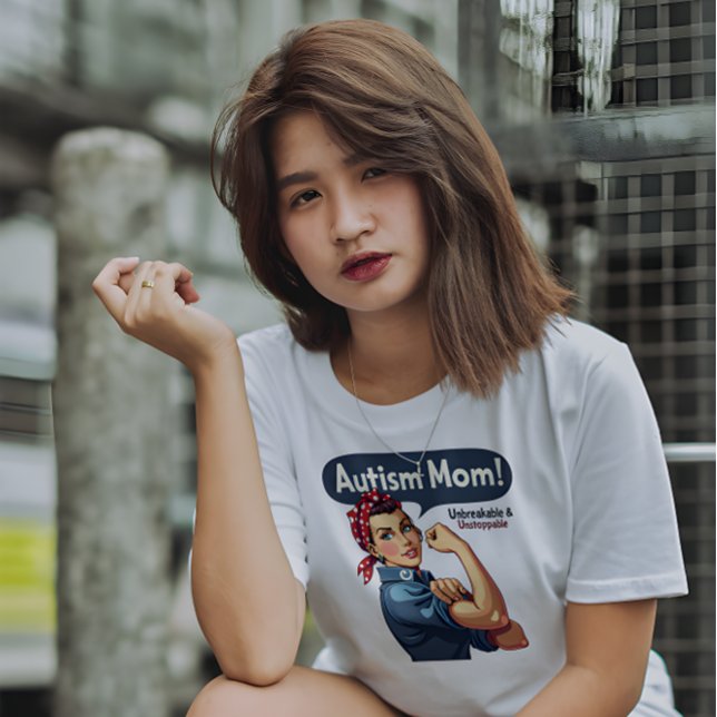 Autism Awareness Mom T-Shirt (Autism Awareness T-Shirt- Mom)