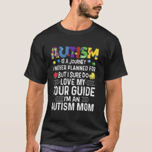 Autism Awareness Mom's Journey Month Support Puzzl T-Shirt