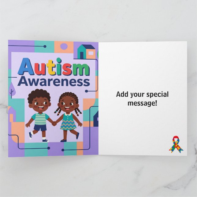#Autism Awareness Month -Add your special message  Card (Inside)
